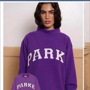 Parke Purple Sweatshirt Heritage Edition Mock Neck NEW Size L/XL Lg XL Authentic
